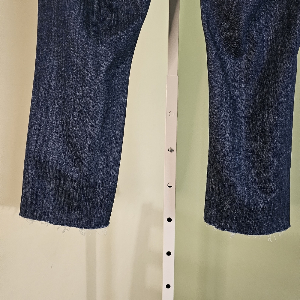 Kut from the Kloth Reese‎ Ankle Straight Leg Jeans Light Distress Dark Wash 6 - Picture 7 of 10